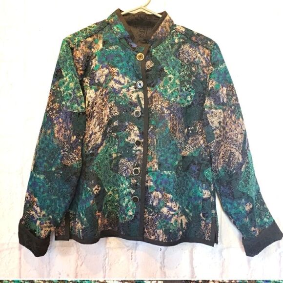 VINTAGE HANDMADE Reversible Blazer Jacket Medium - Picture 1 of 11
